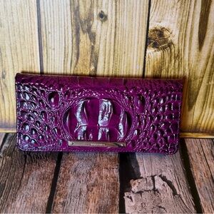 NWT Brahmin ADY Wallet in Sugar Plum Purple FIRM $